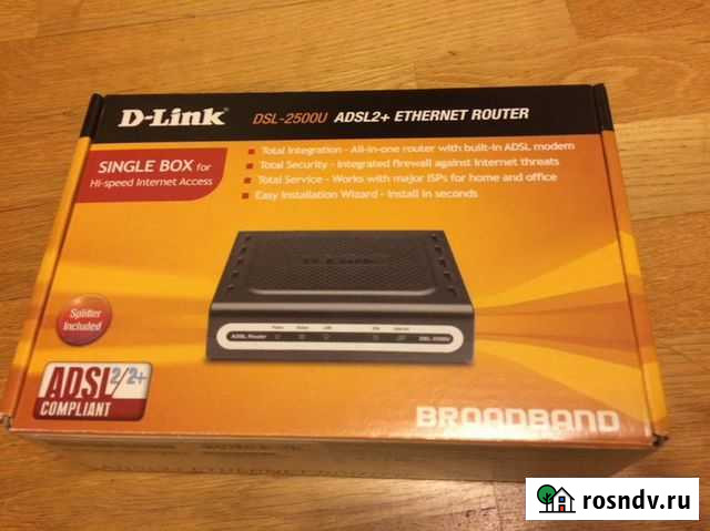 Маршрутизатор D-Link DSL-2500U adsl2+ethernet rout Пермь - изображение 1