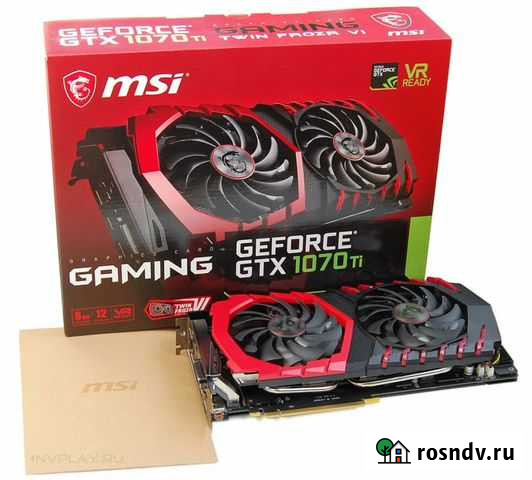 Видеокарта gtx 1070 ti MSI Gaming 8Gb Челябинск - изображение 1