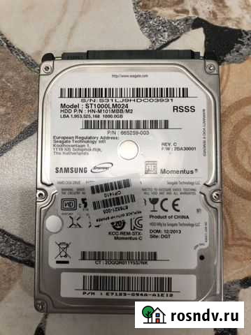Жесткий диск samsung 1tb/1000gb Мурманск - изображение 1