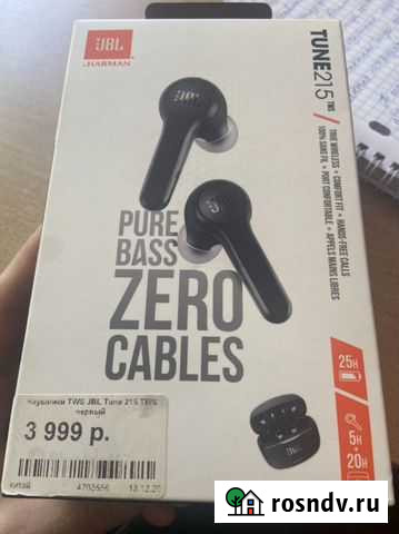 Наушники безпроводные Jbl tune 215 TWS Хабаровск - изображение 1