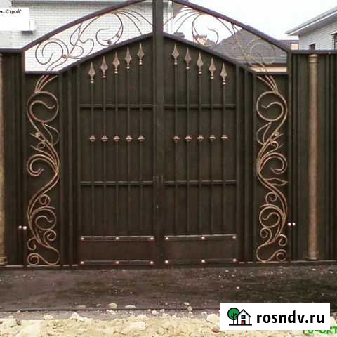 Кованые ворота, Перила, решётки, навесы, фонари Ставрополь - изображение 1