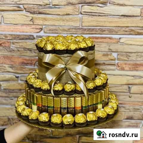 Торты из конфет подарочные боксы Краснодар - изображение 1
