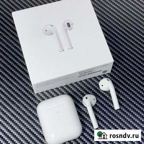 Airpods 2 с беспроводной зарядкой, на гарантии Киров - изображение 1