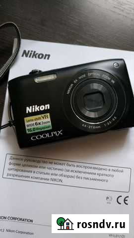 Фотокамера Nikon coolpix S3300 Таганрог - изображение 1