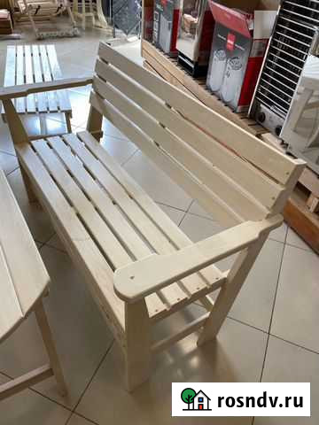 Скамья с подлокотниками из липы Казань - изображение 1