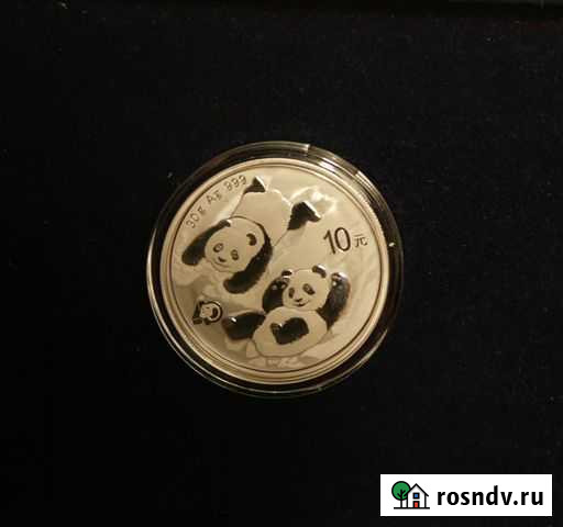 Китай 10 юаней 2022 Панда Юбилей серебро Москва - изображение 1