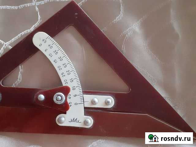 Треугольник транспортир СССР, логариф. линейка Луга - изображение 1