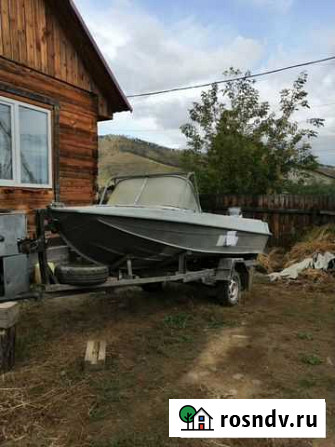 Продам Казанку 5м3 лодочный мотор Ямаха 60 прицеп Улан-Удэ - изображение 1