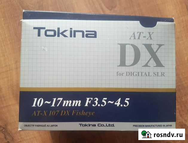 Объектив Tokina AT-X 10-17mm f/3.5-4.5DX Fisheye C Москва - изображение 1