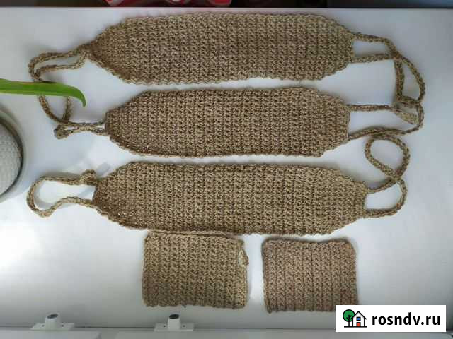 Мочалки ручной вязки из джута Уфа - изображение 1