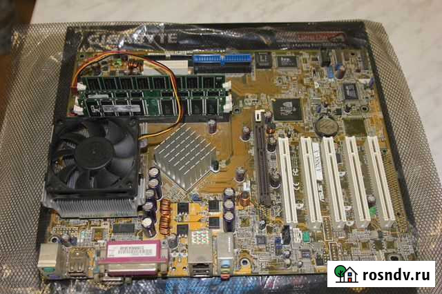 Материнка A7N8X-X + процессор + память Екатеринбург - изображение 1