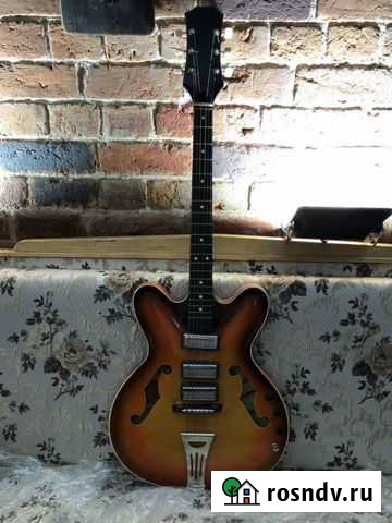 Гитара полуакустическая ту 205 РСФСР 1023-75 Городец - изображение 1