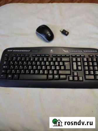 Беспроводная клавиатура и мышь logitech mk320 комп Хабаровск - изображение 1
