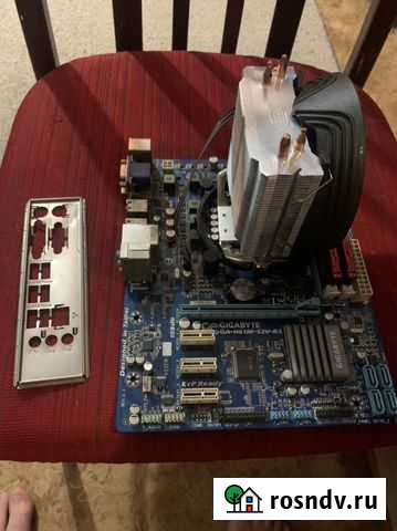 Комплект материнаская плата (gigabayte ga-h61m-sv2 Кемерово - изображение 1