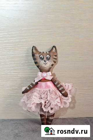 Кофейная игрушка кошечка Омск - изображение 1
