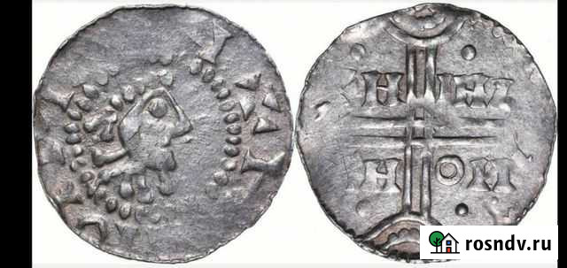 Монета старинная динарий 1020года Калуга - изображение 1
