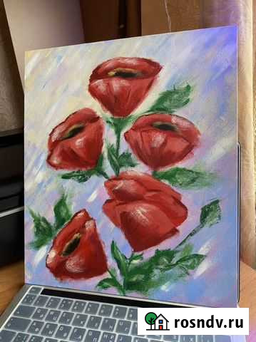 Картина маслом на холсте цветы Петропавловск-Камчатский - изображение 1