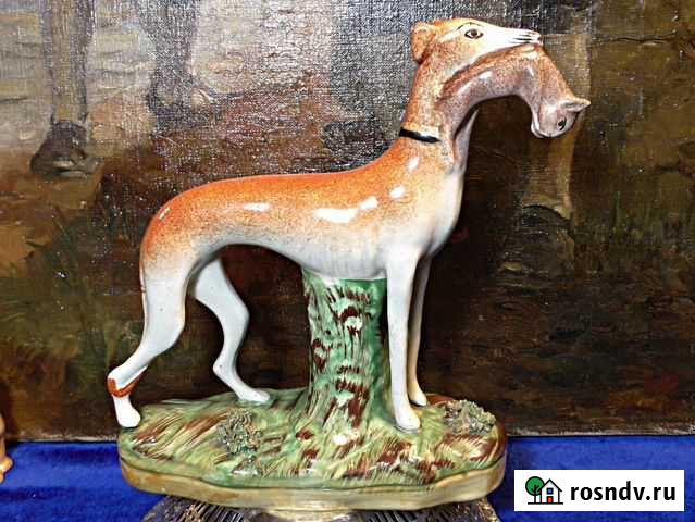 Борзая.Собака с зайцем.Статуэтка.Staffordshire Тамбов - изображение 1