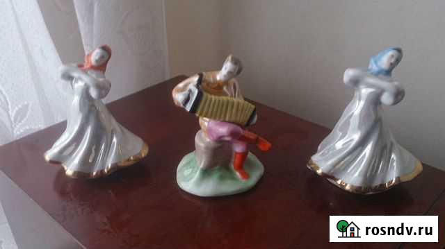 Набор 3 статуэтки Русский перепляс Дулево Саратов - изображение 1