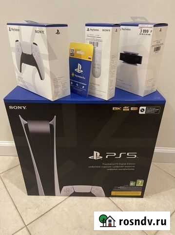 Консоль Playstation 5 Digital Edition новая, чек Санкт-Петербург - изображение 1