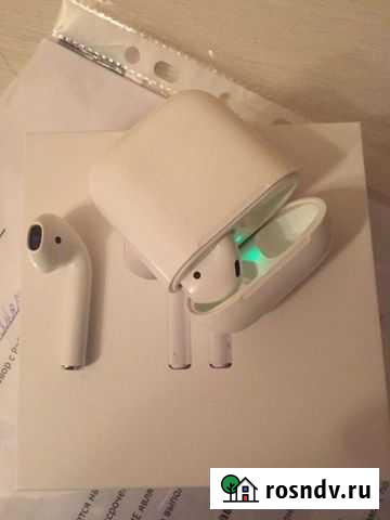 Беспроводные наушники airpods 1 series Москва - изображение 1