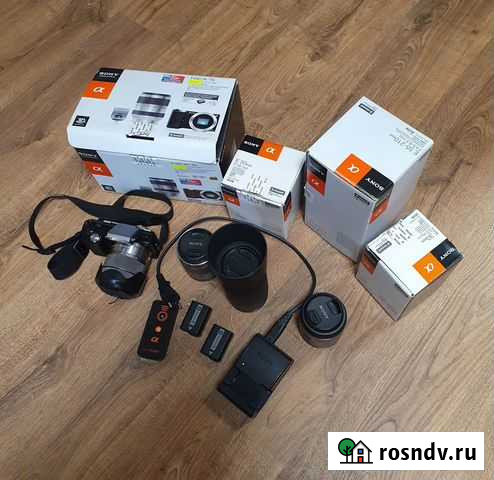 Фотоаппарат Sony Nex-5 c четырьмя объективами Глазов - изображение 1