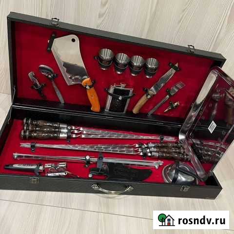 Шашлычный набор «Пикник-3», подарок, шампура, нож Чита - изображение 1