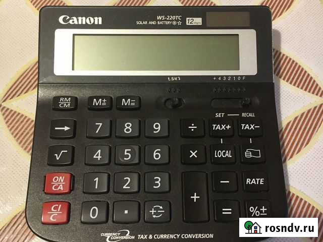 Калькулятор Canon ws-220tc Ивантеевка - изображение 1