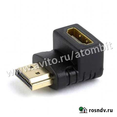 Переходник hdmi M ) hdmi F угловой 90 градусов Челябинск - изображение 1