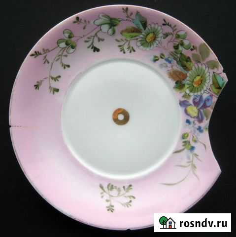 19 век. Блюдце. М.С.Кузнецов. Антикварное блюдо Щёлково - изображение 1