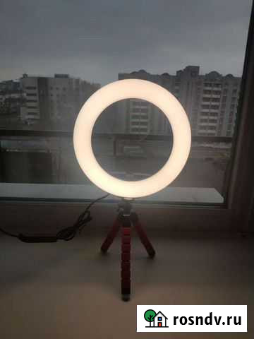 Кольцевая лампа 20 см + штатив Хабаровск - изображение 1