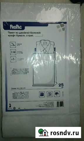 Пакет крафт дв.белый 250*380*60+50 Санкт-Петербург - изображение 1