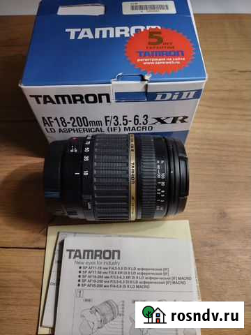 Tamron AF 18-200 mm f/ 3.5-6.3 Di II XR LD Canon Нижний Новгород - изображение 1