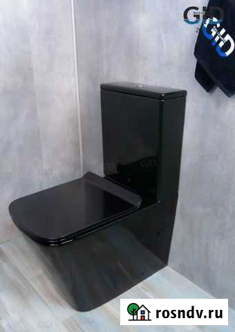 Напольный унитаз черный Gid(italy) 2170BL Москва - изображение 1