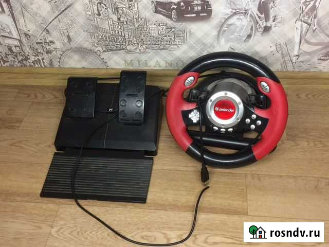 Игровой руль с педалями Defender Тамбов - изображение 1
