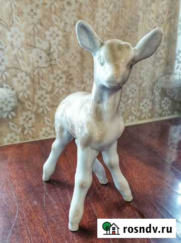 Статуэтка фарфоровая Олененок, Дулево, 1963 год Ульяновск - изображение 1