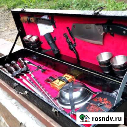 Подарочный шашлычный набор №21. Шампура и нож Сочи - изображение 1