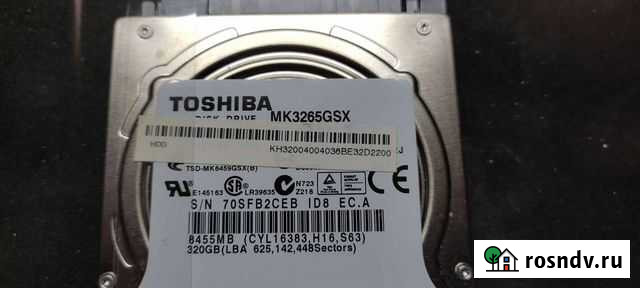 Жесткий диск для ноутбука 320Gb Toshiba Тверь - изображение 1