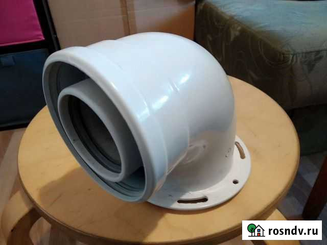 Отвод коаксиальный стартовый 60/100 90 с фланцем Тверь - изображение 1