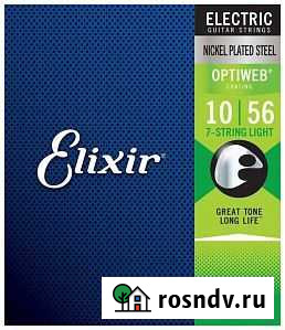 Струны 10-56 Elixir 19057 7 String optiweb Москва - изображение 1