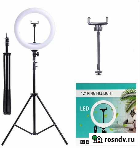 Кольцевая лампа 30см со штативом Курск - изображение 1