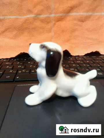 Фарфор.Собака Щенок Спаниель.Воробьев лфз Егорьевск - изображение 1