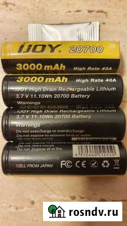 Аккумулятор ijoy 20700 (3000mAh, 40А) Апатиты - изображение 1