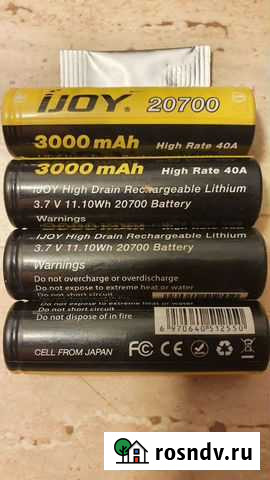 Аккумулятор ijoy 20700 (3000mAh, 40А) Апатиты - изображение 1