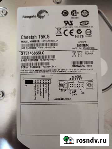Scsi HDD seagate Cheetah 15K.5 (ST3146855LC) Санкт-Петербург - изображение 1