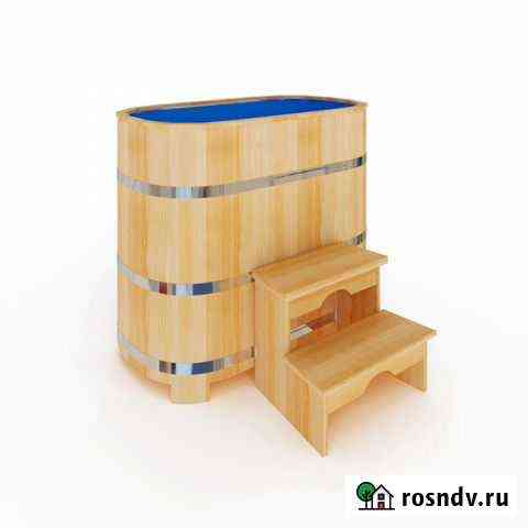 Купель овальная Premium с пластиковой вставкой Казань
