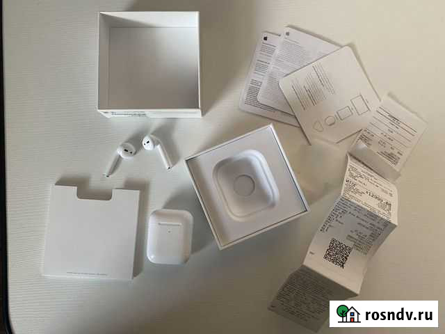 Airpods 2 оригинал с чеком Новосибирск - изображение 1