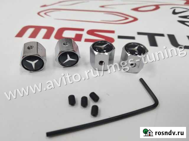 Колпачки на ниппели Mercedes с антикражей Chrome Краснодар - изображение 1