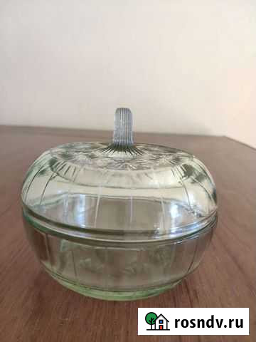 Ваза с крышкой. Мёд. Варенье. Стекло. Клеймо Находка - изображение 1