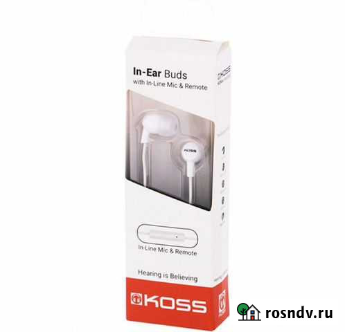 Наушники Koss KEB4i White. Новые Казань - изображение 1